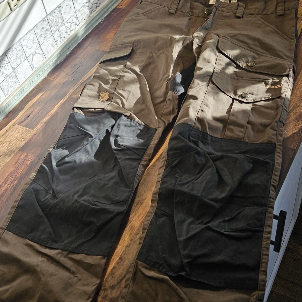 Brown and Black Cargo Pants